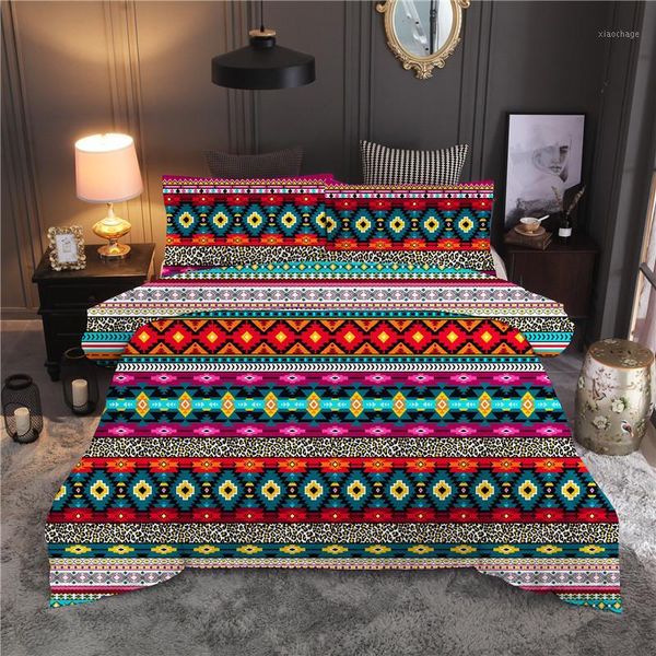

bedding sets bohemian printed set duvet cover  king quilt bed linen1