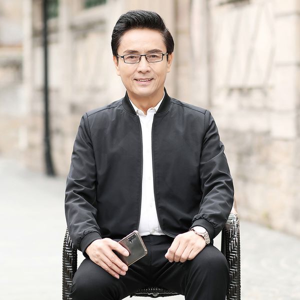 

dad's loose men's spring autumn casual middle aged and people's thin jacket 40-50 years old, Black;brown