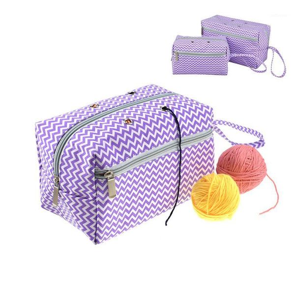 

4 styles yarn storage bag handbag needle knitting bag tote storage case for crochet hook knitting needles sewing accessories1, Black