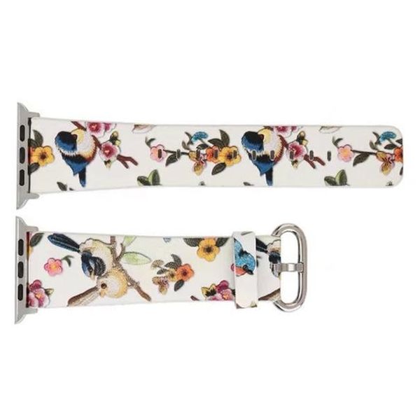 

leather strap for apple watch band 40mm 44mm iwatch band 42mm/38mm flower watchabnd belt bracelet apple watch series 3 4 5 se bbyjod