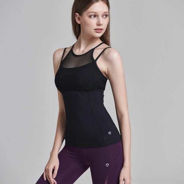 

yrf5a beauty back quick-drying elastic fitness chest vest camisole wear-yoga beauty back quick-drying elastic fitness pad chest pad slin, Gray