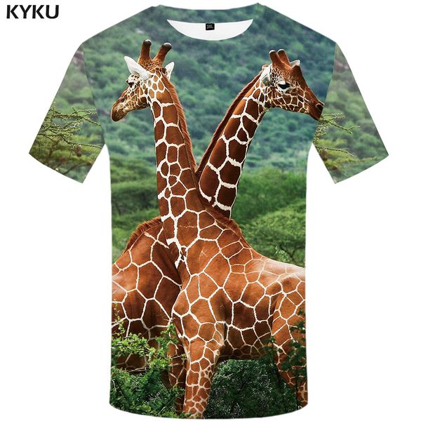 

3d animal giraffe leopard print anime plant 3d lovely printed 3d print shirts hippie oversized graphic men clothing