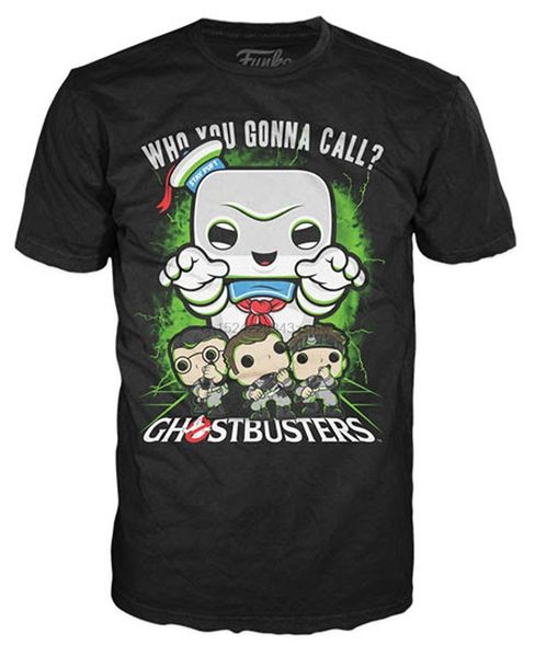 

funko men& ghostbusters stay puft lime mist fashion logo printing short sleeve loose clothes hoodie designers t shirts sweatshirt