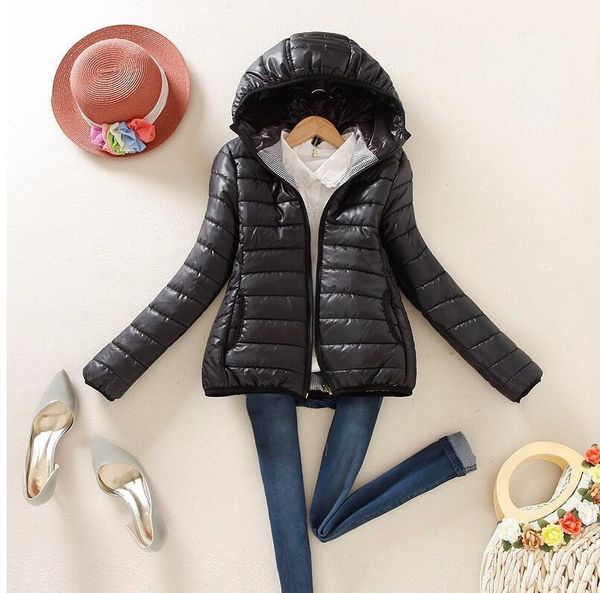 

upgrade edition 2020 super warm winter parka jacket coat ladies women jacket slim short padded women, Black;brown