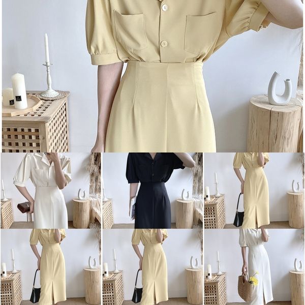 

3vplt les13 clothing dresssummer women's new fashion suit minimalist casual temperament yq8586 summer 2020 women's style 6tkqy, Gray