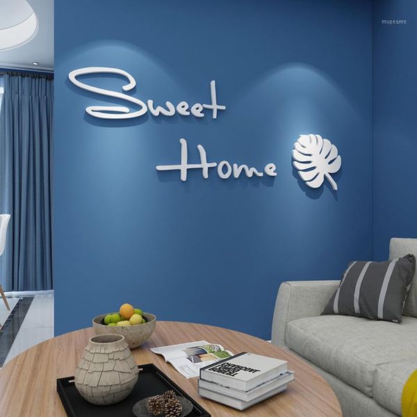 

wall stickers sweet home ins style modern minimalist 3d stereo creative warm bedroom layout living room wall1