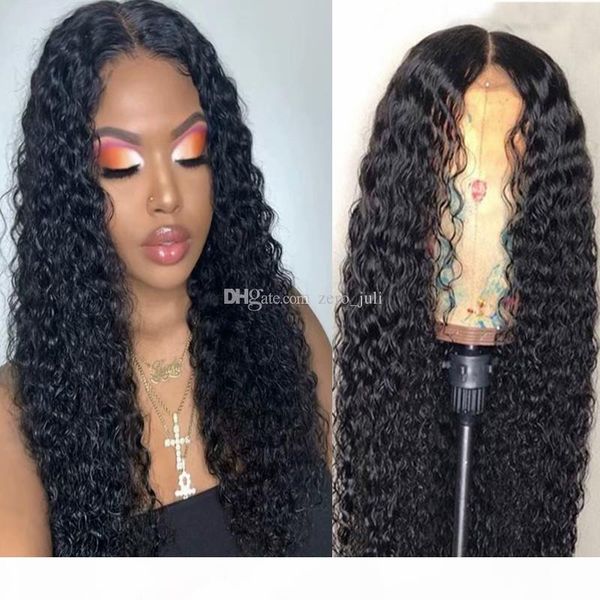 

real remy human hair wigs bleached knots water wave glueless unprocessed virgin brazilian remy hair full lace front wig pre plucked, Black;brown