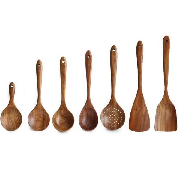 

new 2019 teak unpainted solid wood spatula kitchen cookware stir-fry soup wooden spoon wooden shovel kitchen s jllaww trustbde