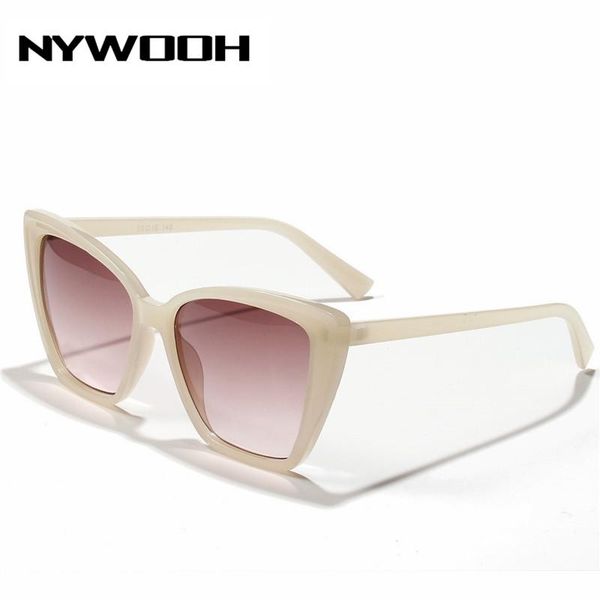

nywooh cat eye солнцезащитные очки женщины черный розовый градиент солнцезащитные очки женские оттенки крупногабаритные cateye sunglass uv40