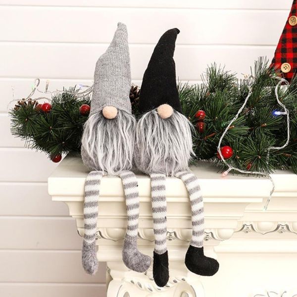 

christmas decorations knitted sitting tomte gnome doll tablesanta figurines ornaments holiday present1