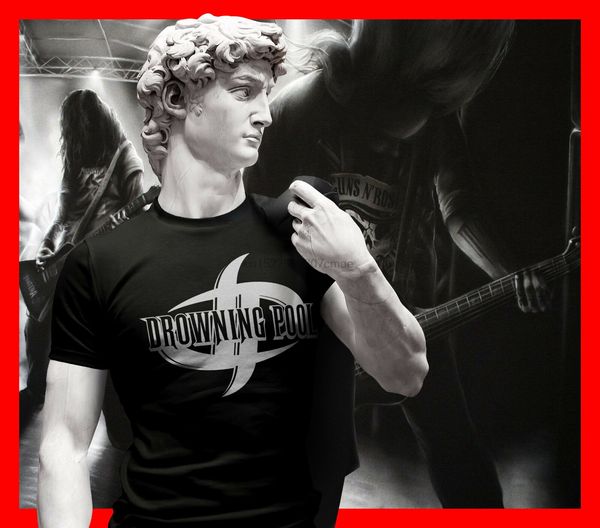 

drowning pool men black t-shirt heavy metal tee shirt deftones dave williams(4) sport hooded sweatshirt hoodie