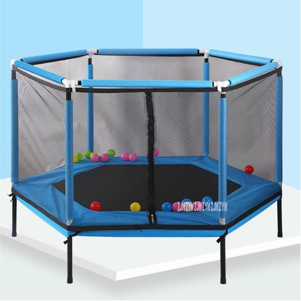 

trampolines 2566 household jumping bounce bed protecting net equipped indoor children's trampoline bouncing interactive games fitness1