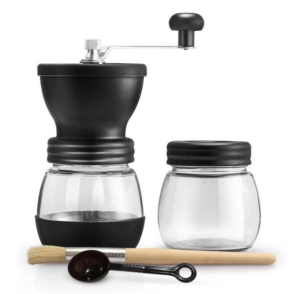 

household coffee machine grinding combination coffee handmade glass small portable grinding core mill cocoa beans