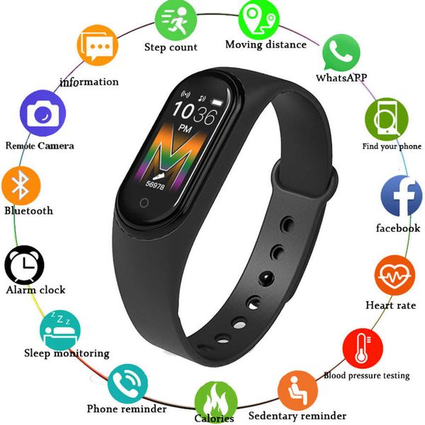

intelligent wristband m5 bluetooth, waterproof sports watch with heart rate and blood prsure controlbgt