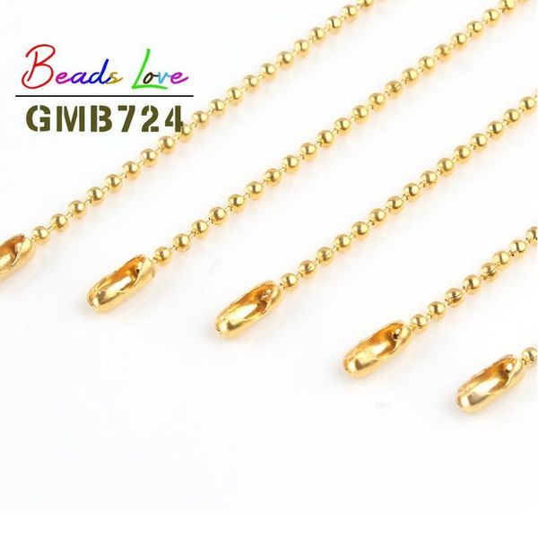 

10pcs/lot 1.5mm ball bead chains fits key chain/dolls/label hand tag connector for diy necklace jewelry making findi jllwlr