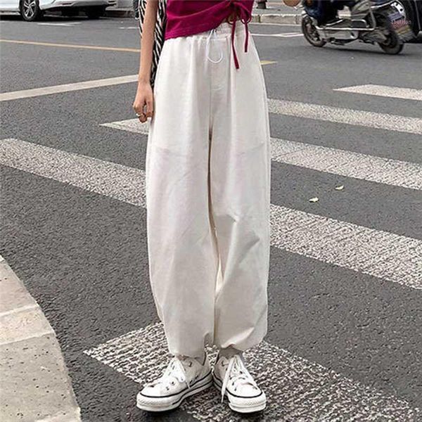 

women's pants & capris ladies streetwear simple loose joggers women sweatpants grey high waist comfort basic casual fashion trousers fo, Black;white