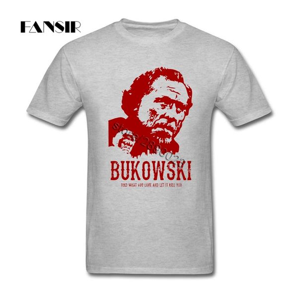 

big size charles bukowski cool tees shirt male short sleeve crewneck men t-shirt guys clothes sport hooded sweatshirt hoodie