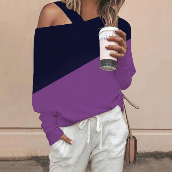 

2020 новый сексуальный один символ воротник длинным рукавом fc655 2020 новый сексуальный воротник один символ женских женщин с длинным рукав, White