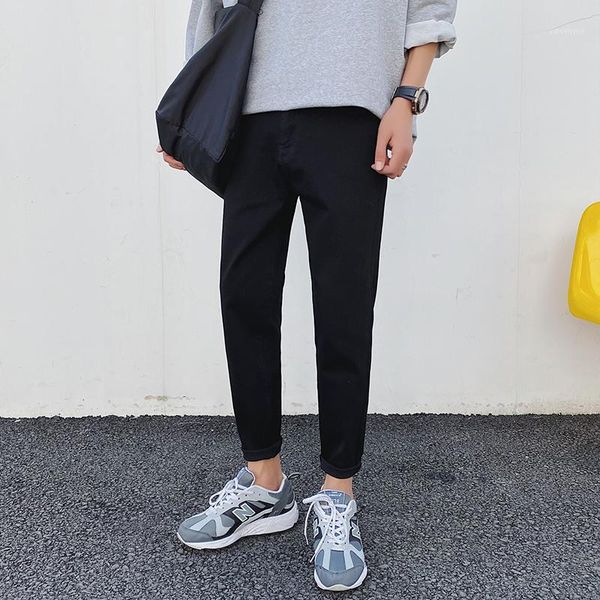 

summer gram men's stretch elastic casual pants jeans men's fashion1, Black