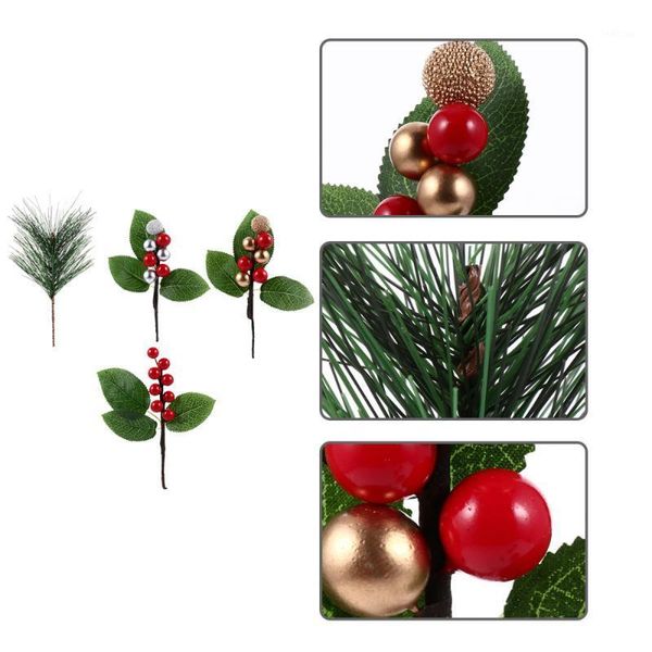 

10pcs adornment durable pretty party decoration christmas supplies pine needle simulation bouquet for home1