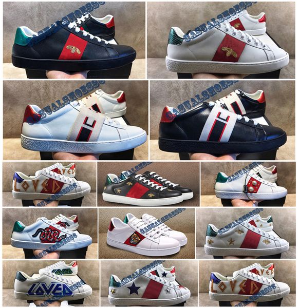 

casual shoes italy designer trainers quality tiger green mens women men bee fashion embroidered stripe trainers sport sneakers36, Black