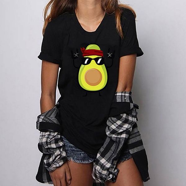 

hillbilly 2019 new avocado t shirt women harajuku funny lovely kawaii casual vegan tees short sleeve t-shirt femme 90s 00s, White