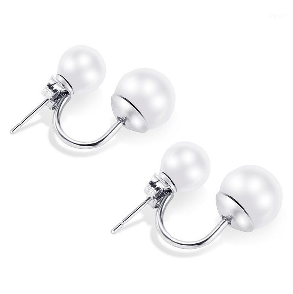 

stud round pearl style beads earrings elegant fashion women jewelry girl gifts ehk0011, Golden;silver