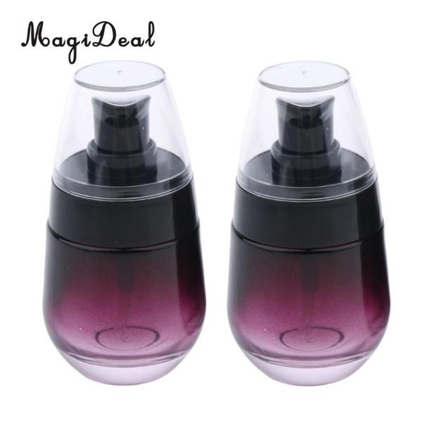 

2pcs 30ml glass bottle pump sprayer makeup liquids vials - plastic nozzle