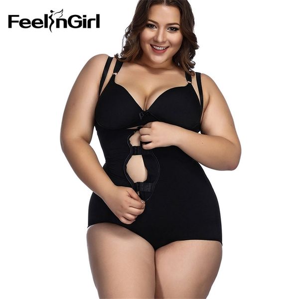 FeelinGirl Body Shaper Fat Control Shapewear Ganzkörper-Bodys Frauen Plus Size Unterwäsche Abnehmen Shapewear Butt Lift Shaper 201222