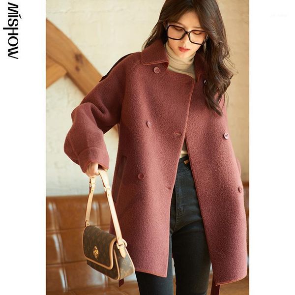 

mishow 2020 winter wool coats for women shick long sleeve warm outerwear fashion outwear overcoats female clothing mx20d97771, Black