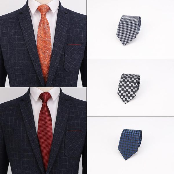 Cravatte floreali Paisley da 8 cm per uomo Cravatte sottili fatte a mano jacquard per uomo Cravatte da sposa per signori Logo personalizzato