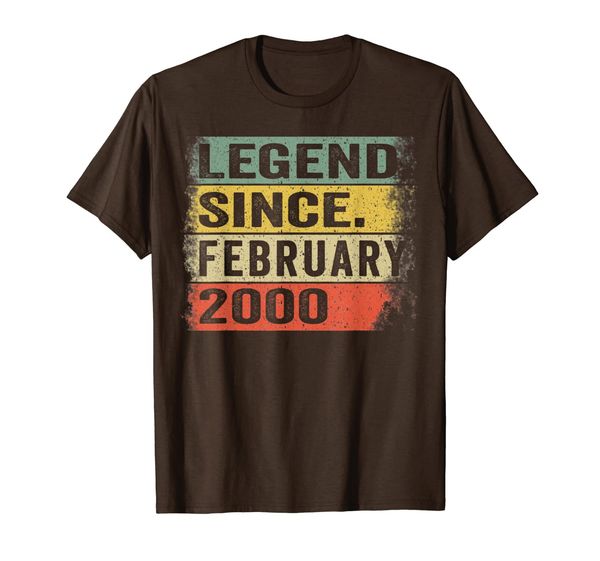 

legend since february 2000 20th birthday gift 20 year old t-shirt, White;black