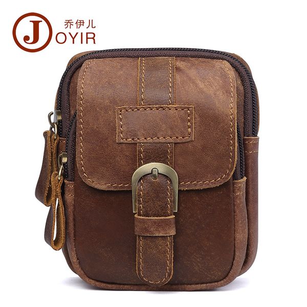 

Factory goods men's pockets retro casual leather men's bag head laminar wear belt sports small pocket, 26/17/4cm
