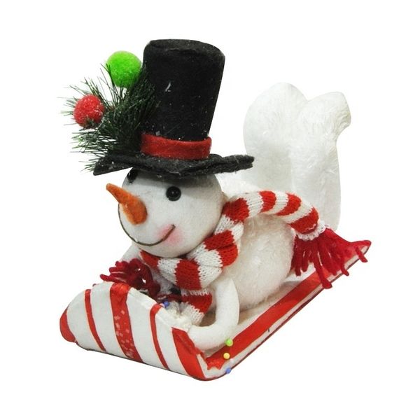 

decorations on customized personalized outdoor christmas snowman sledge party gift ornament xmas shop home decor