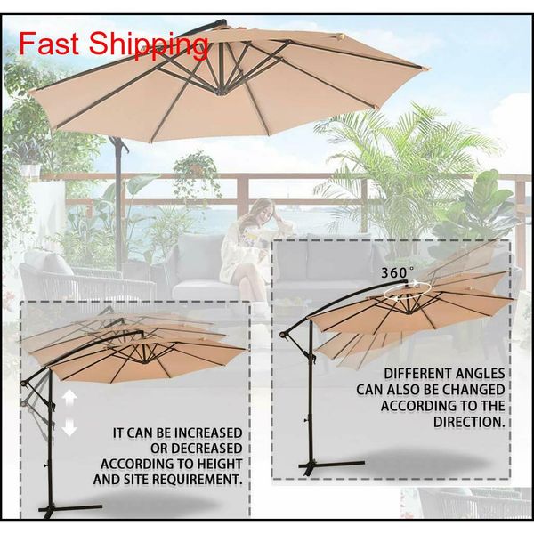 

new 10' patio umbrella offset hanging umbrella outdoo qyljhc bde_luck