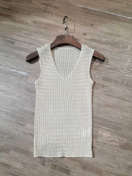 

summer new women knitted vest ladies casual tank 3 color kg-884, White