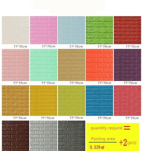 

70*77 3d brick wall stickers diy self adhensive decor foam waterproof wall covering wallpaper for tv background k jllbbw bdebag