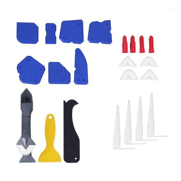 

23pcs/set plastic sealant scraper kit glass spreader caulking remover tools for molding grouting kit tools1