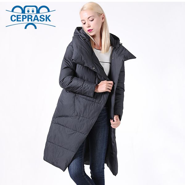 

new winter jackets women coat windproof high collar women's parka female long jacket removable hooded plus size 6xl ceprask 201110, Black