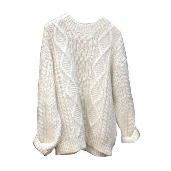 

сезон ins супер пожар пуловер трикотаж чистого красный свитера для женщин осенью и зимой томного пуловер свободного поворота утолщенного три, White;black