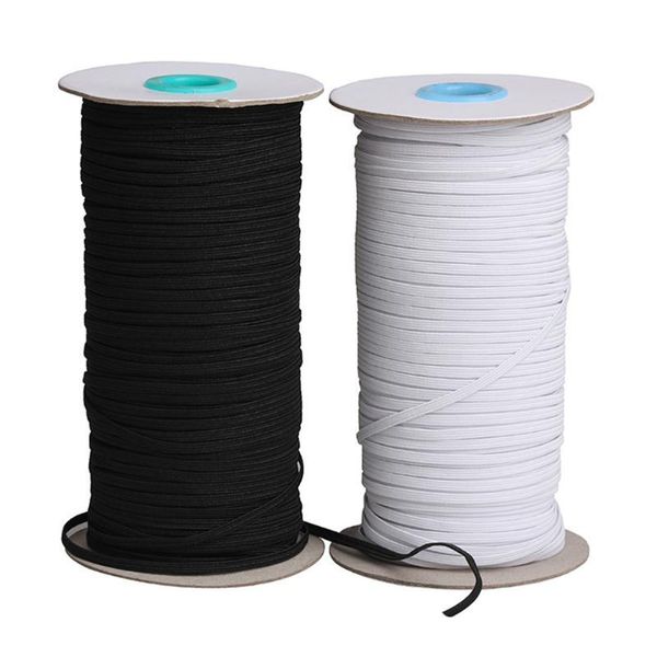 

3/6/9/12mm width elastic trim black/white braided elastic elastics band strap handmade diy mask notebook making material