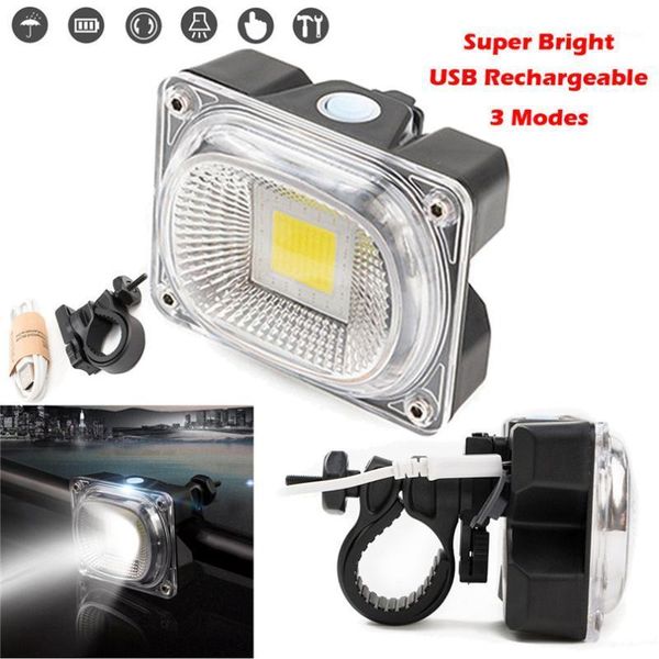 

super bright usb rechargeable led bike light bicycle lamp front light built-in battery 3 modes headlight #2m181