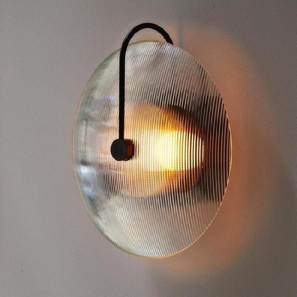 

2021 new postmodern creative glass living designer art bedside bedroom sofa background model room wall light f1jp
