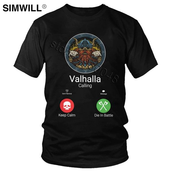 

novelty men's funny valhalla is calling short sleeve viking odin graphic streetwear summer gift tee hooded sweatshirt hoodie men t shir