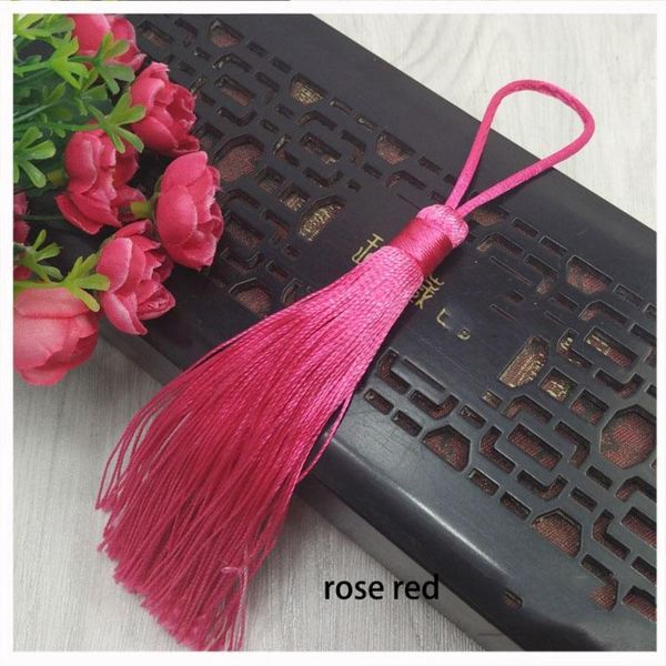 

5pcs lot 12cm silk tassel brush fringe bookmark tassel satin phone tassels for crafts jewelry diy sewing curtains garment decor h jllzgy
