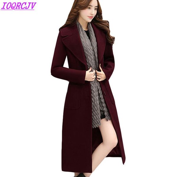 

women's wool & blends winter coats for women 2021 quilted cotton warmth woolen coat plus size autumn jacket female long trench ioqrcjv, Black
