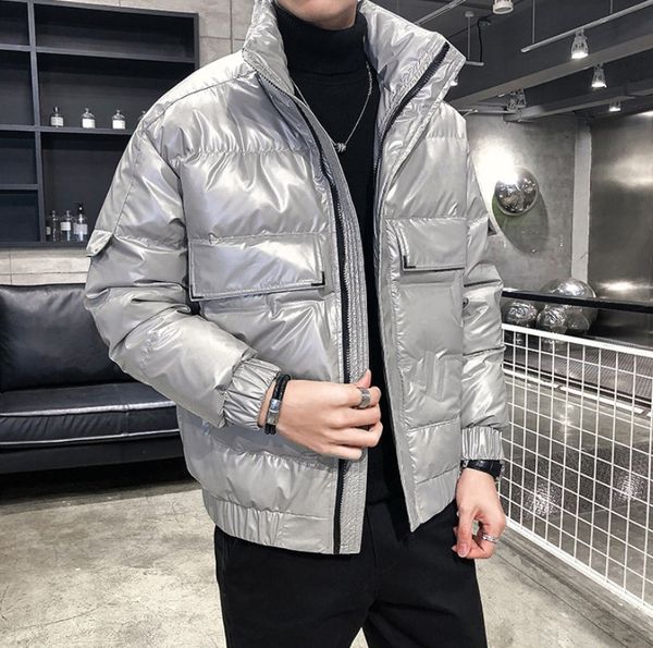 

men fashion jackets 2020 new mens casual trendy fashion down coat keep warm outerwear men clothings, Black