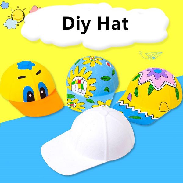 

pulp бейсболку детский ручная роспись белый blank вс hat раскраски и раскраски по охране окружающей среды бумага hat ручной работы wmtjrg