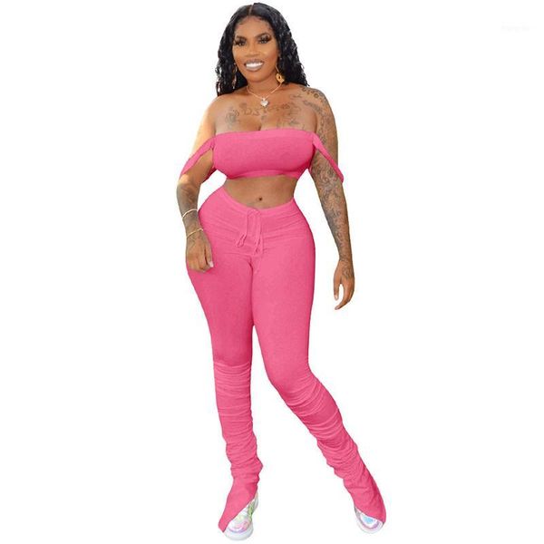 

two piece set tracksuit women festival clothing crop split stacked pants suit streetwear club outfits matching sets1, White