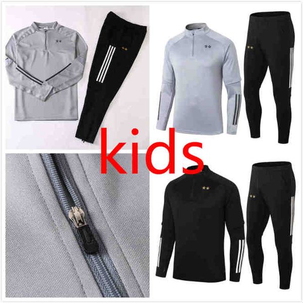 

2020 2021 new algeria tracksuit kids football kits 20 21 maillot algerie kids training soccer jersey kids tracksuits survetement foot, Black